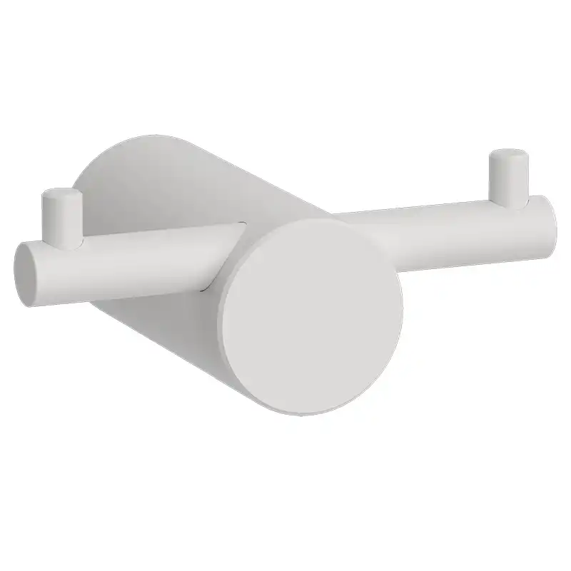 Крючок AVS Slimmer, белый матовый, двойной фото 2