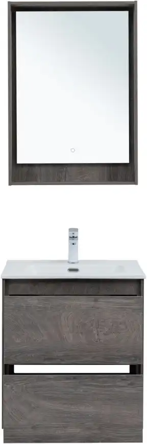 Тумба под раковину Aquanet Милан 60 дуб рошелье, подвесная, 336372 фото 8