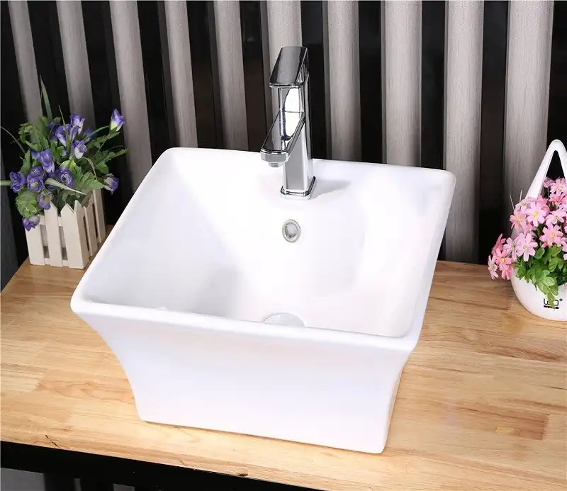 Раковина накладная CeramaLux 500х415х200 9108, цвет Белый фото 5