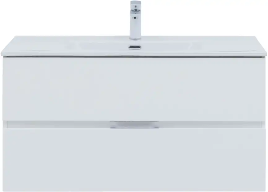 Тумба под раковину Aquanet Алвита New 100 2 ящика, белый матовый 277518 фото 7