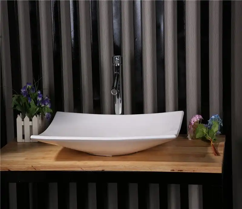 Раковина накладная CeramaLux 600х390х100 78123А, цвет Белый фото 9