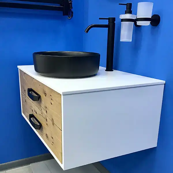 Раковина AVS Джули 36х36 черная матовая фото 8