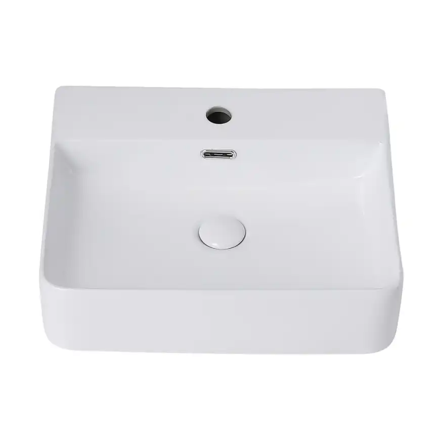 Раковина накладная ABBER RECHTECK 50х42х13 AC2203, прямоугольная, белая фото 3