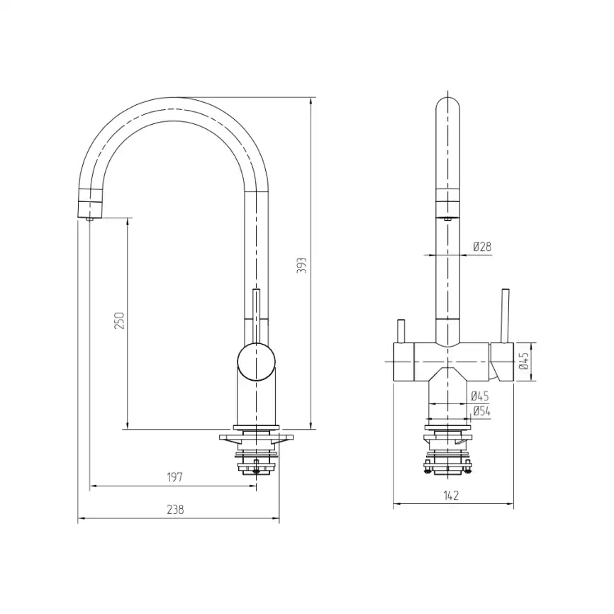 Смеситель для кухни AVS PureRiver 827-161-BS брашированная сталь, 827-161-BS фото 2