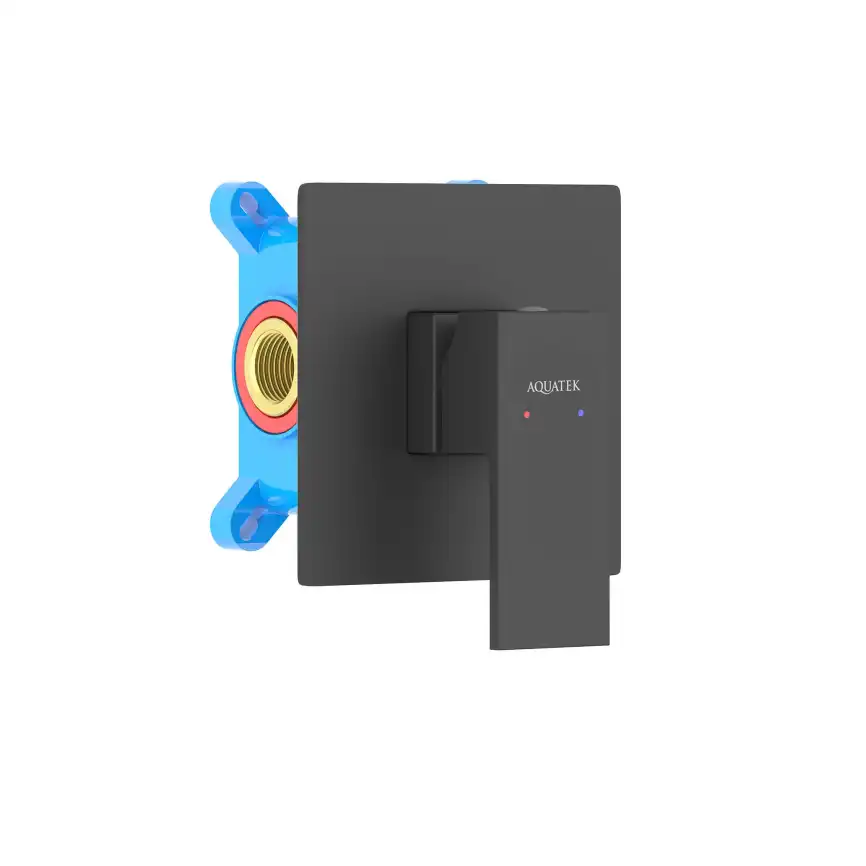 Смеситель для душа Aquatek Либра AQ1666MB встраиваемый, с внутренней частью, Черный матовый фото 1