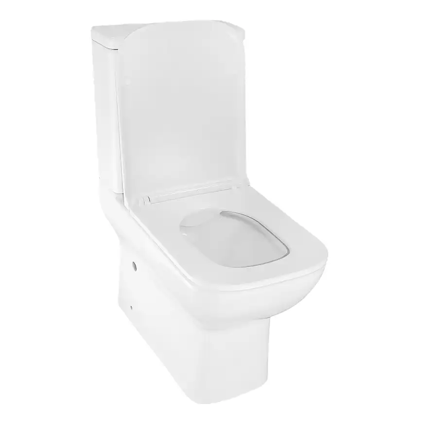 Унитаз-компакт Azario VARO AZ-2171 напольный, безободковый, в комплекте с бачком и сиденьем микролифт, Белый глянцевый фото 3