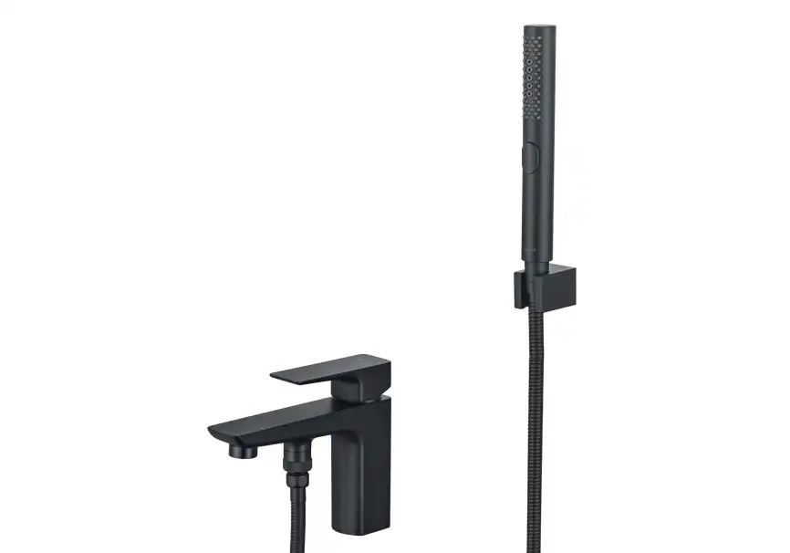 Смеситель на борт ванны Aquatek Вега AQ1044MB, однорычажный, с внутренней частью, Черный матовый фото 2