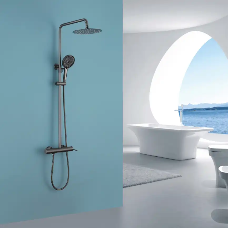 Душевая стойка ABBER Emotion AF8816NGL с изливом, никель фото 2