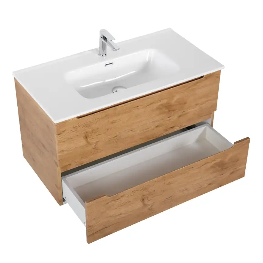 Тумба под раковину BelBagno ETNA-1000-2C-SO-RN-P подвесная Rovere Nature фото 4