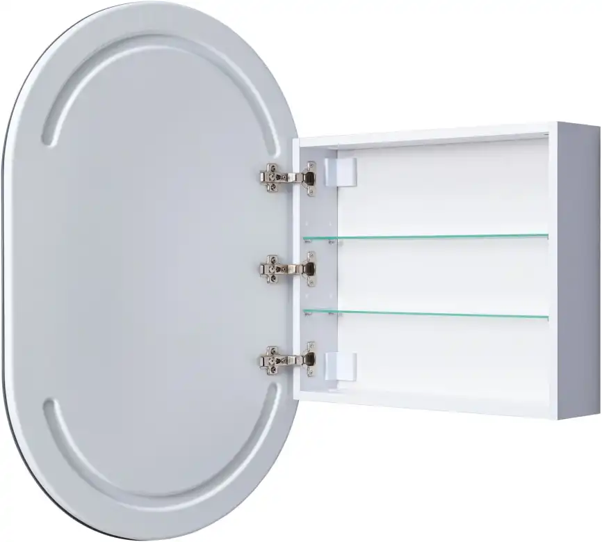 Зеркальный шкаф Aquanet Монте 60 белый, с LED подсветкой, 344788 фото 16