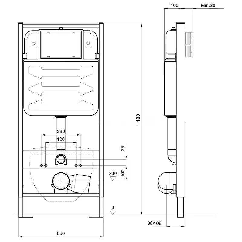 Комплект унитаза с инсталляцией Aquatek Set Aquatek Европа cm с сиденьем Микролифт фото 5