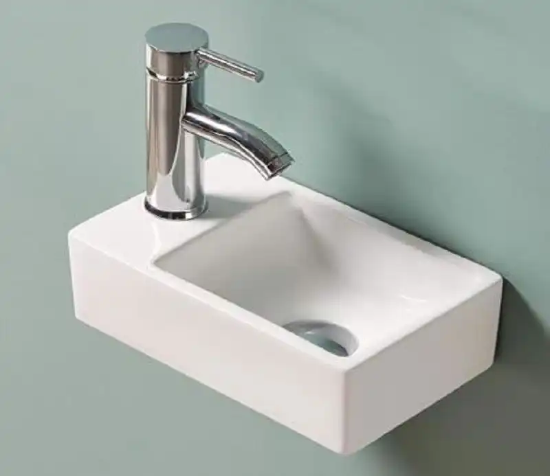 Умывальник CeramaLux 9048GTR 295х180х95 Подвесная цвет Белый фото 3