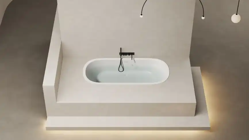 Ванна Salini ORNELLA AXIS 180х80 103411G из материала S-Sense, Белая глянцевая фото 9