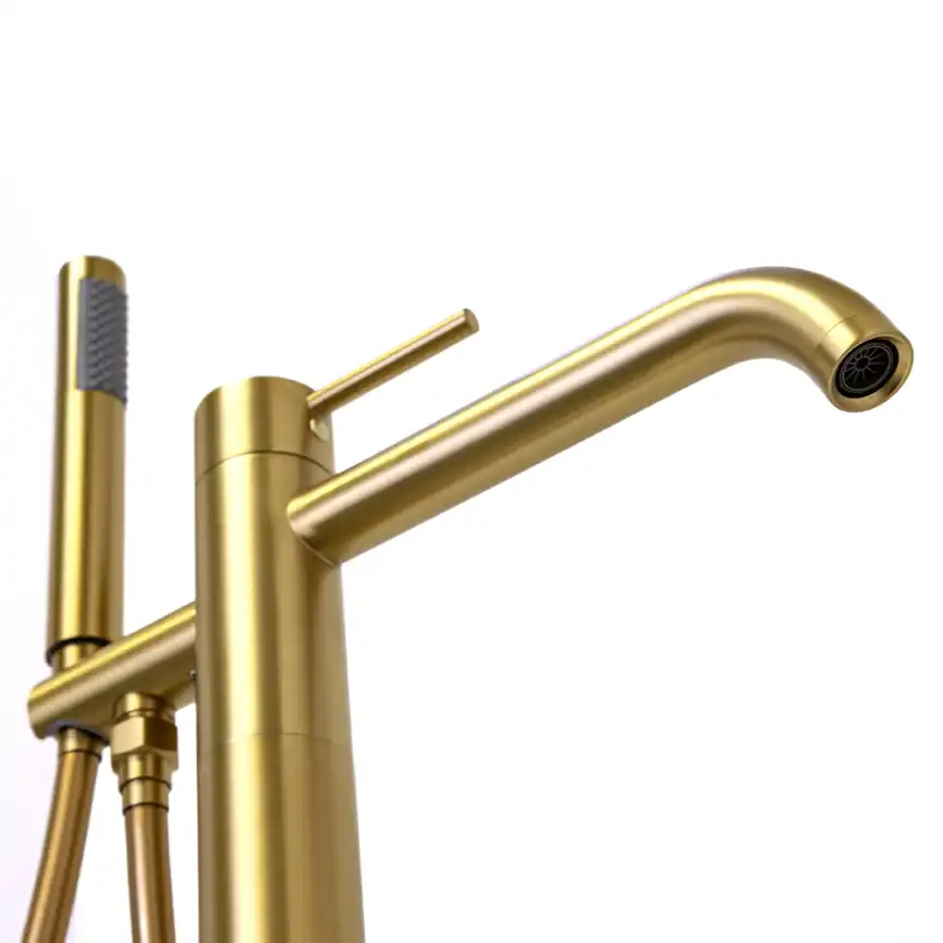 Смесители для ванны AVS Slimmer 811-112-BG напольный, брашированное золото фото 10