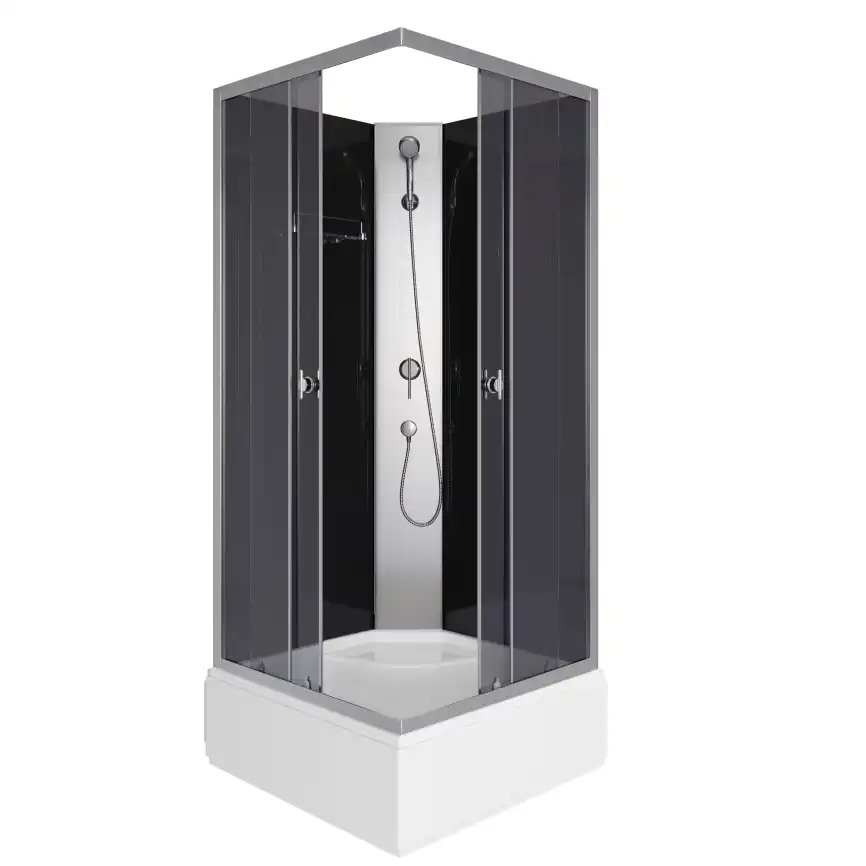 Душевая кабина Niagara Eco 90х90х200 E90/26Q/TN/BK средний поддон, без гидромассажа фото 1