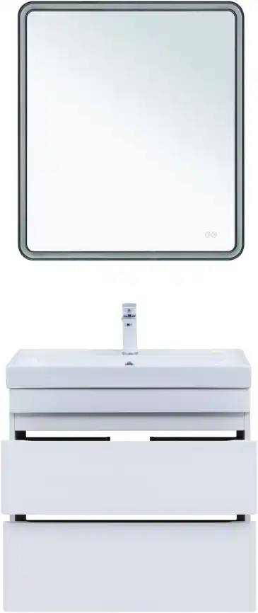 Тумба под раковину Aquanet Слим 80 белый сатин, 346049 фото 8