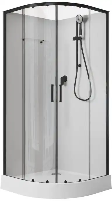 Душевая кабина Aquanet Passion EVO R black 90x90 набор 1 фото 1