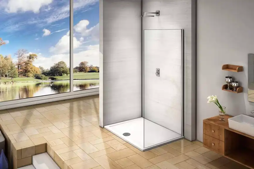 Боковая стенка Good Door ORION SP-80-C-CH профиль Хром стекло прозрачное фото 1