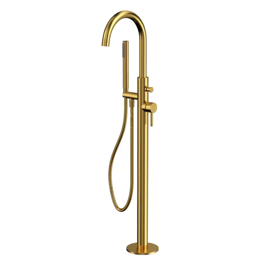 Смеситель для ванны Whitecross Y brushed gold напольный Золото брашированное, Y1233GLB фото 1