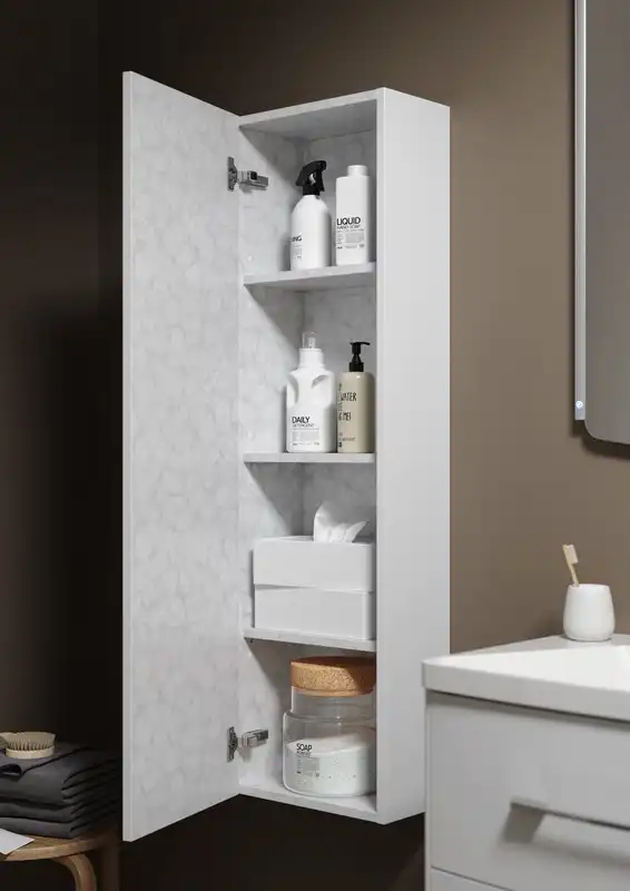 Пенал подвесной Aqwella 5 Stars Ancona 25 см, An.05.25/W, цвет Белый фото 3