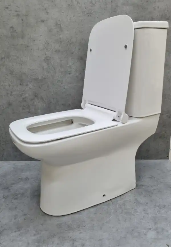 Унитаз-компакт Ceramalux WK-9125, безободковый, с бачком и сидением микролифт Белый фото 3