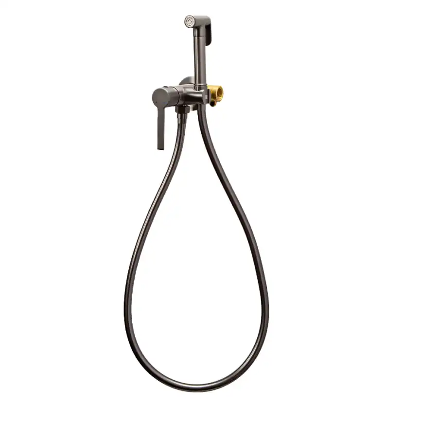 Гигиенический душ со смесителем AVS Elegant 811-431-GM, оружейная сталь фото 3