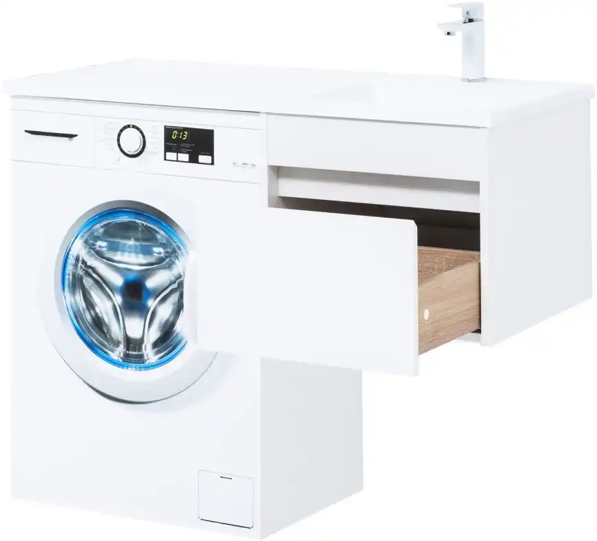 Тумба под раковину Aquanet Токио 110/48 белый (подвесная, 1 ящик) 236915 фото 5