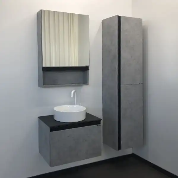 Тумба с умывальником Comforty Эдинбург 60 Бетон светлый, 00-00002782 фото 8