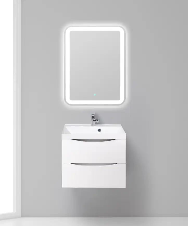 Тумба под раковину BelBagno MARINO-600-2C-SO-BL-P подвесная Bianco Lucido фото 10