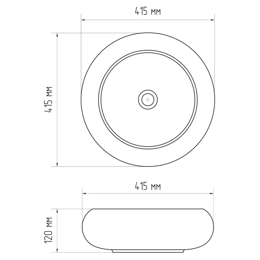 Раковина AVS Мерида 42x42 темно-коричневая матовая фото 3