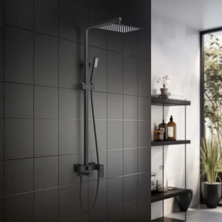 Душевая система Aquatek ЛИБРА AQ2640MB, Черный матовый фото 6