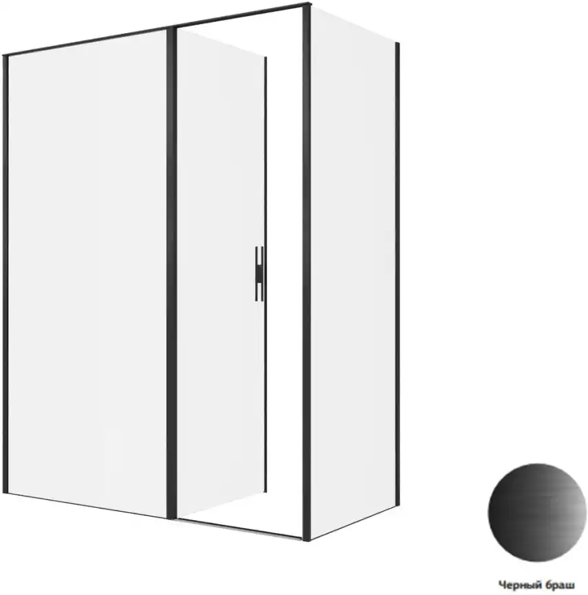 Душевой уголок Allen Brau Priority 160x80 3.31039.BBA + 3.31042.BBA черный браш фото 4