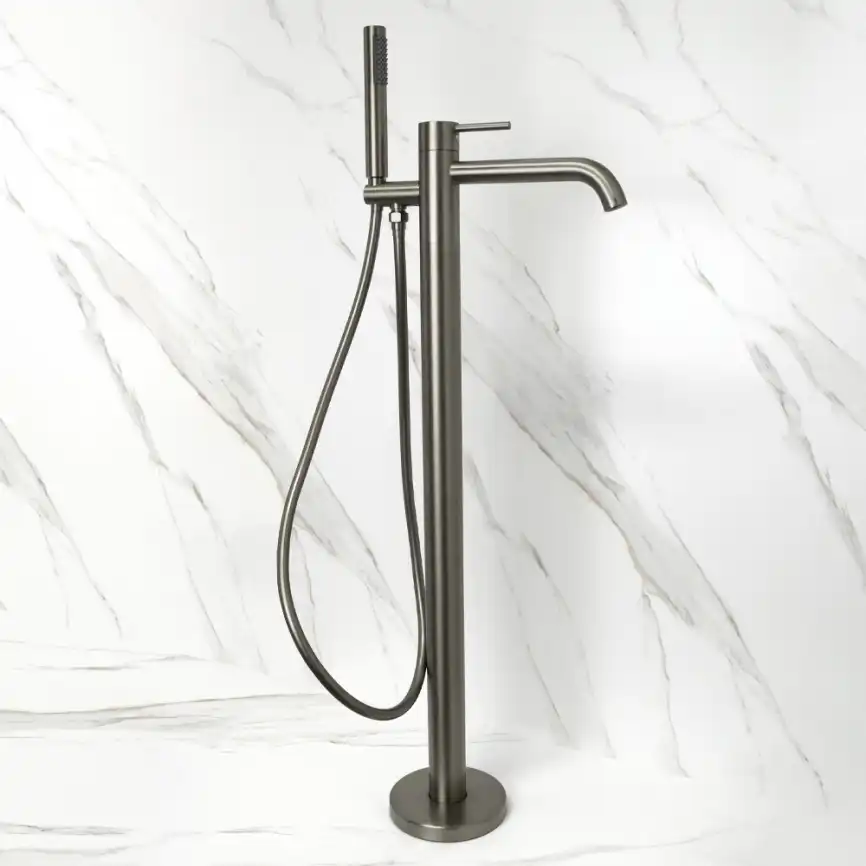 Смесители для ванны AVS Slimmer 811-112-GM напольный, оружейная сталь фото 2