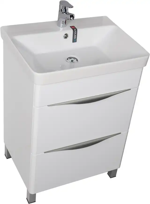 Раковина Sanovit LUXURY 60 11060-KL прямоугольная, Белая глянцевая фото 3