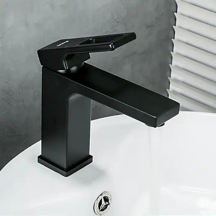 Смеситель для раковины Gappo G1017-6, Черный матовый фото 7