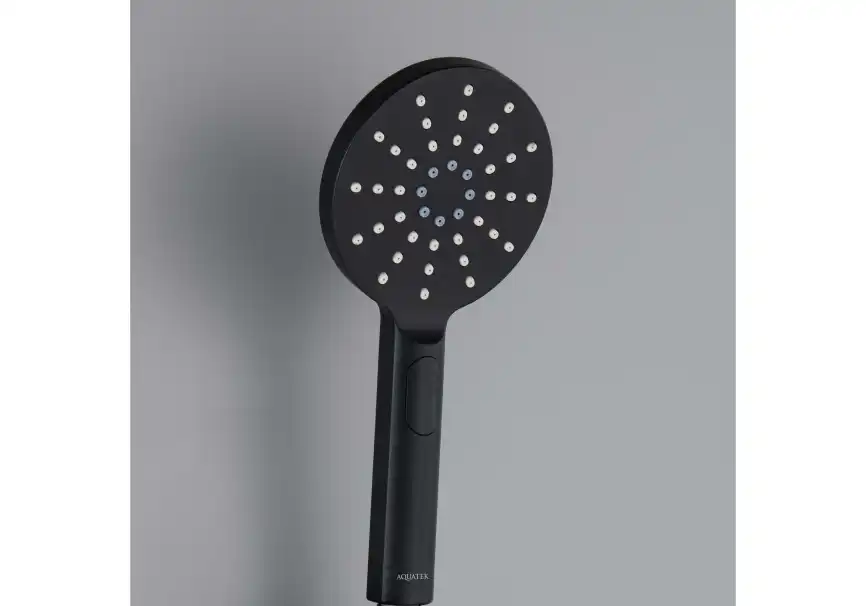 Душевая лейка Aquatek ОБЕРОН AQ2006MB, Черный матовый фото 3