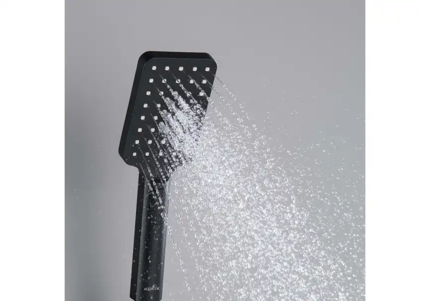 Душевая лейка Aquatek ЛИРА AQ2005MB, Черный матовый фото 5