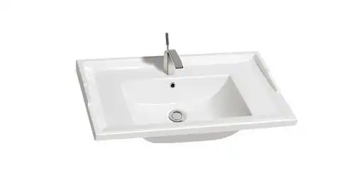 Умывальник CeramaLux 840-70 700х460х210 Полувстраиваемая цвет Белый фото 2