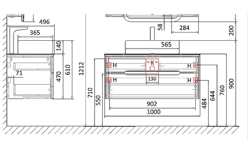 Тумба под раковину Jorno BOSKO 100 Bos.01.100/P/W Белая фото 11