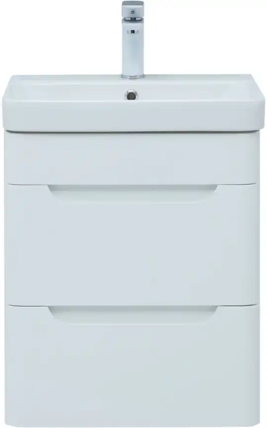 Тумба под раковину Aquanet София 50 белый глянец (2 ящика) 274171 фото 5