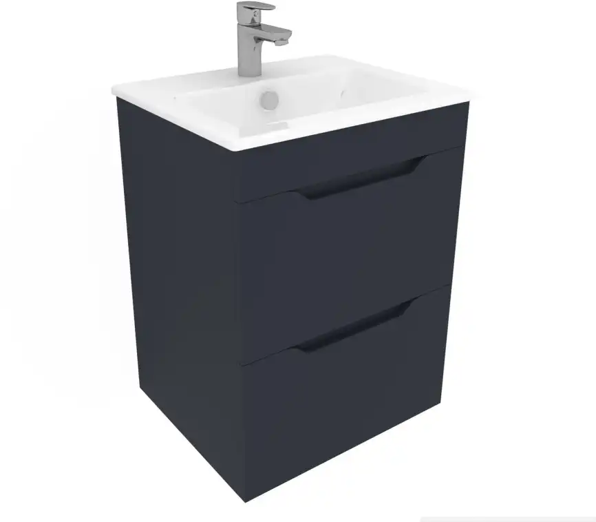 Тумба под раковину Aquanet Практика 50 маренго (2 ящика) 330456 фото 1