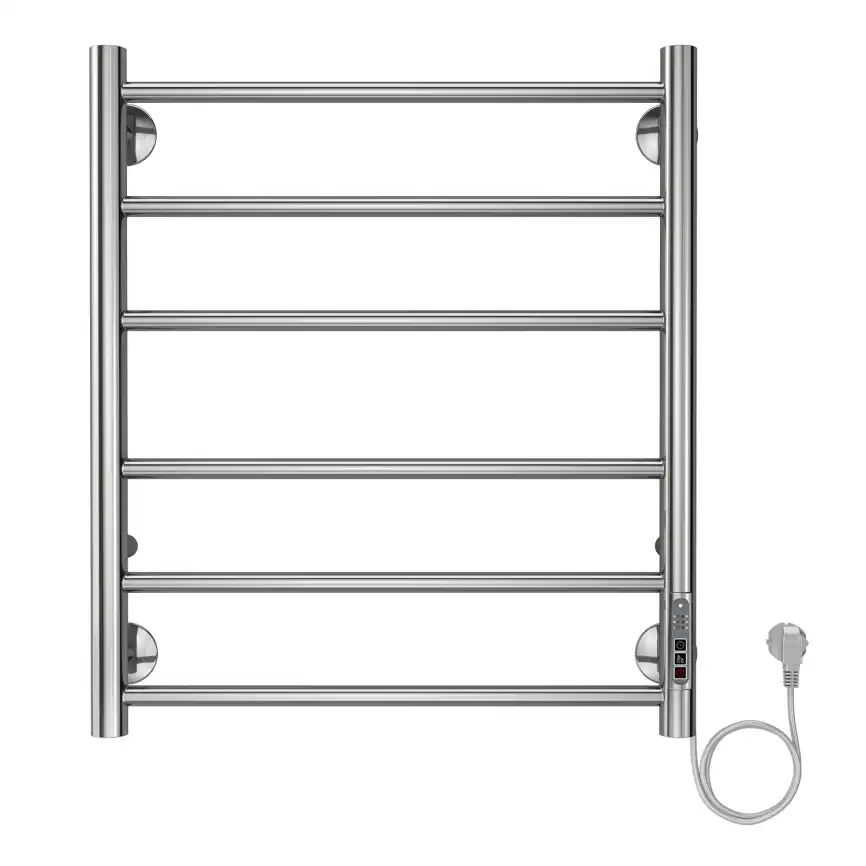 Полотенцесушитель электрический 50х60 Azario Parma П6 AZ10856, диммер справа, Хром фото 1