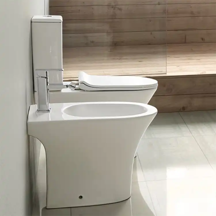 Унитаз-компакт CeramaLux 1217-1А, безободковый, с бачком и сидением микролифт Белый фото 9