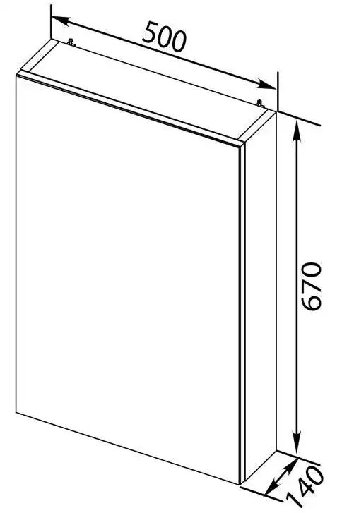 Зеркало-шкаф Aquanet Порто 50 белый 195726 фото 2