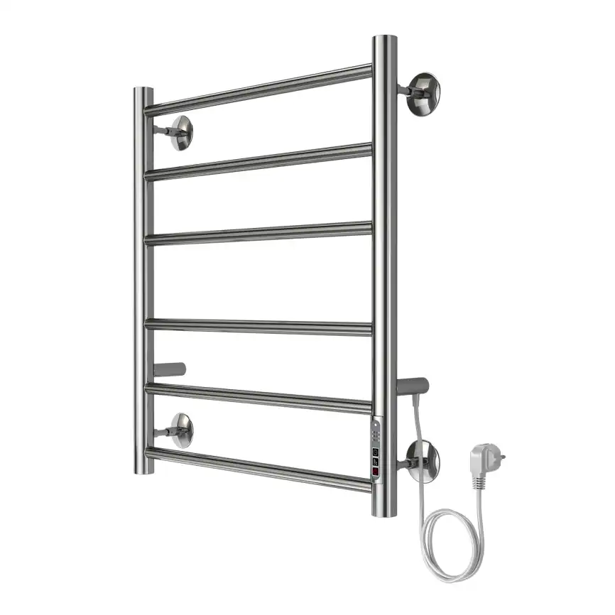 Полотенцесушитель электрический 50х60 Azario Parma П6 AZ10856, диммер справа, Хром фото 2
