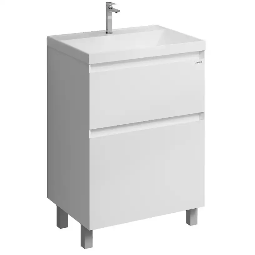 Тумба под раковину Grossman Меркадо 70 напольная, белая матовая (107072) фото 1