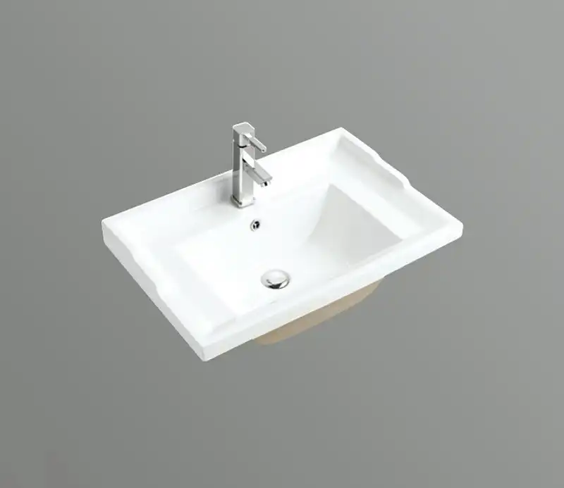 Умывальник CeramaLux 840-70 700х460х210 Полувстраиваемая цвет Белый фото 3