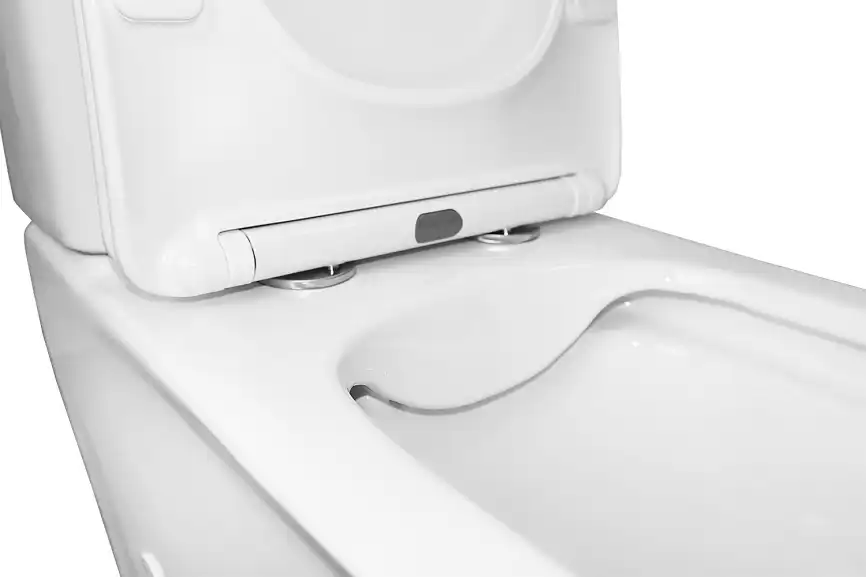 Унитаз напольный Azario VELISE AZ-1222A безободковый, с бачком и сидением микролифт, Белый глянцевый фото 5