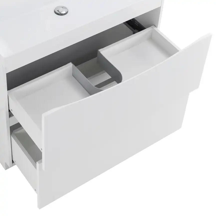 Тумба под раковину BelBagno MARINO-800-2C-PIA-BL-P напольная Bianco Lucido фото 13