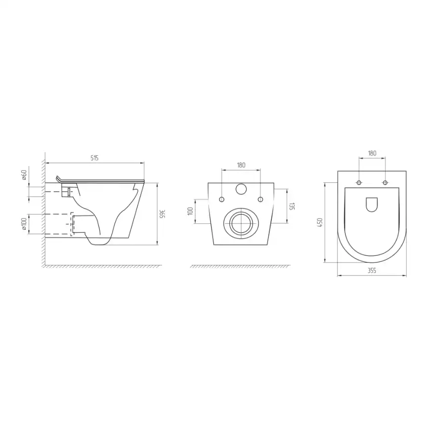 Унитаз подвесной AVS Тоник 801-0032-P-T2-GW безободковый, со смывом Торнадо, белый фото 2